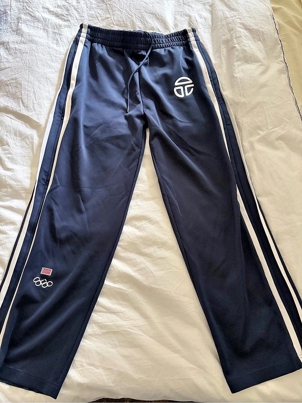 Telfar Liberia Thigh-hole Track Pant Navy Waist Large